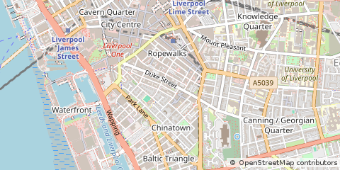 Map of Liverpool, Merseyside