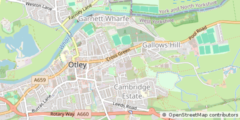 Map of Otley, West Yorkshire