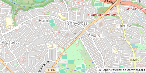 Map of Plymouth, Devon