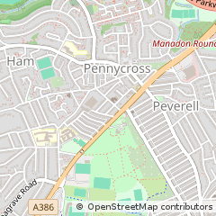 Map of Plymouth, Devon