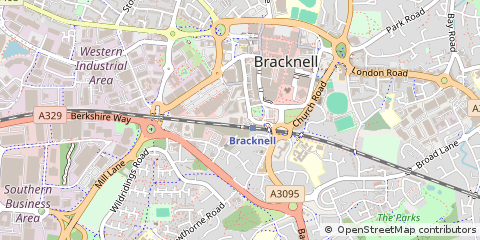 Map of Bracknell, Berkshire
