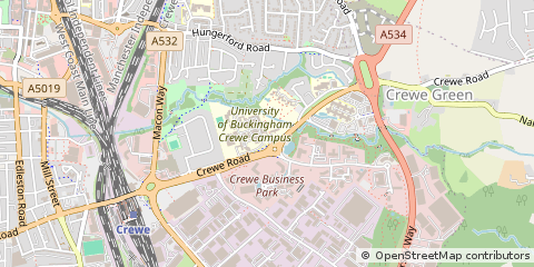 Map of Crewe, Cheshire