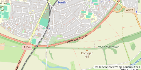 Map of Dorchester, Dorset