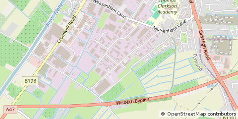 Map of Wisbech, Cambridgeshire