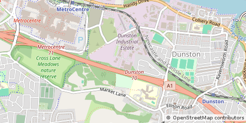 Map of Gateshead