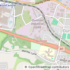 Map of Gateshead