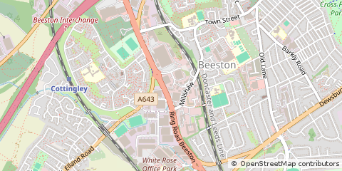 Map of Leeds, West Yorkshire