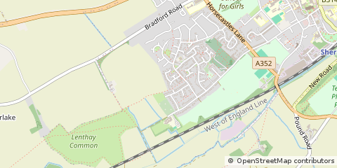 Map of Sherborne, Dorset
