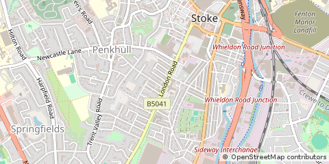 Map of Stoke-on-Trent, Staffordshire