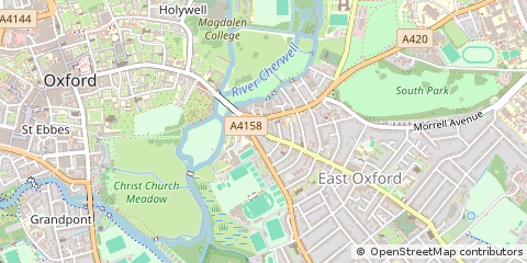 Map of Oxford, Oxfordshire