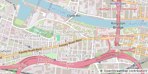 Map of Glasgow, Lanarkshire