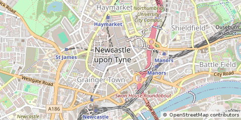 Map of Newcastle Upon Tyne