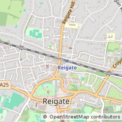 Map of Reigate, Surrey