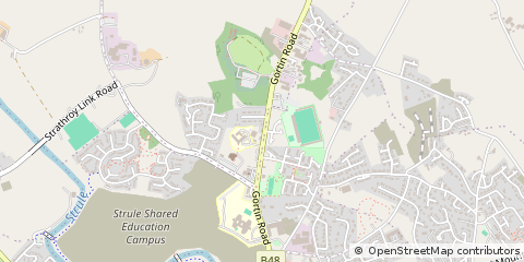 Map of Omagh, Co Tyrone