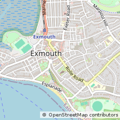 Map of Exmouth, Devon