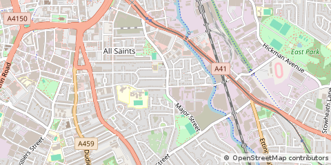 Map of Wolverhampton, West Midlands
