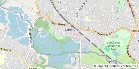 Map of Sandhurst, Berkshire