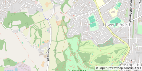 Map of Penarth, South Glamorgan