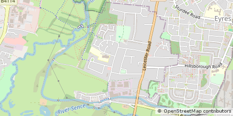 Map of Leicester, Leicestershire