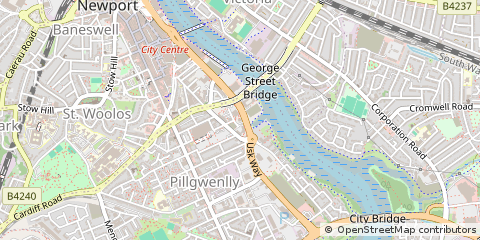 Map of Newport, Gwent