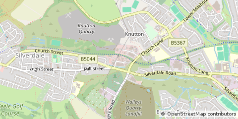 Map of Newcastle Under Lyme, Staffordshire