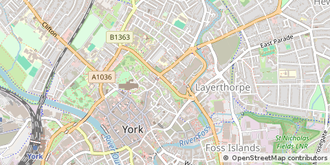 Map of York, North Yorkshire