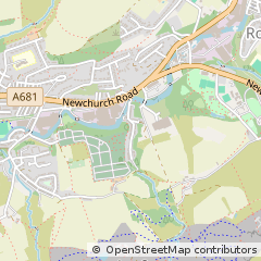 Map of Bacup, Lancashire