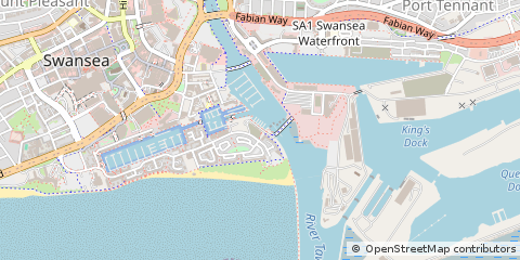 Map of The Marina, Swansea