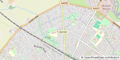 Map of Bicester, Oxfordshire