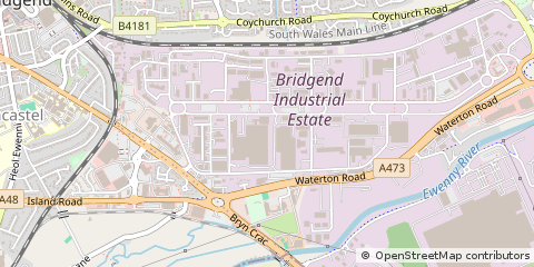 Map of Bridgend