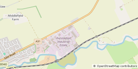 Map of Cupar, Fife