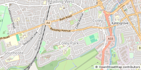 Map of Reading, Berkshire