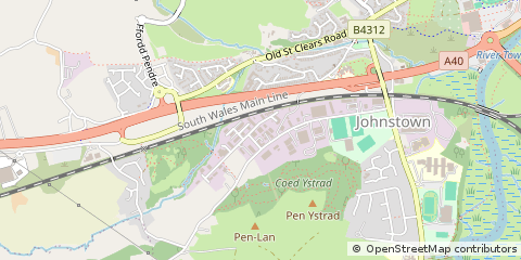 Map of Carmarthen