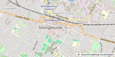 Map of Sittingbourne, Kent
