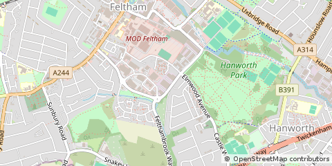 Map of Feltham, Surrey