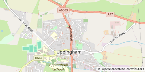 Map of Oakham, Rutland