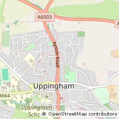 Map of Oakham, Rutland