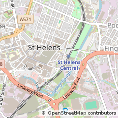 Map of ST Helens, Merseyside