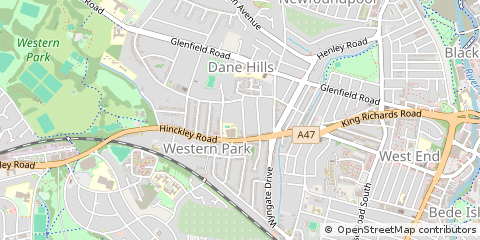 Map of Leicester