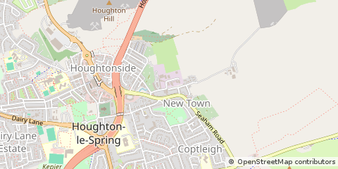 Map of Houghton LE Spring, Tyne & Wear