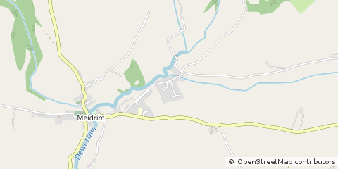 Map of Carmarthen, Carmarthenshire