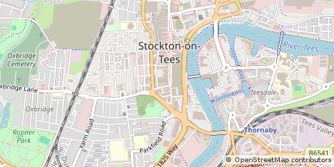 Map of Stockton-on-Tees