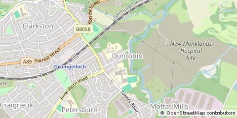Map of North Lanarkshire