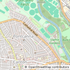 Map of Cardiff, South Glamorgan