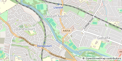 Map of Cardiff, County of Cardiff