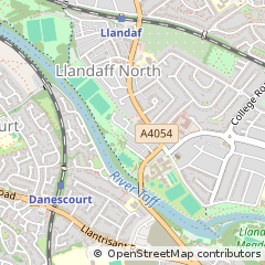Map of Cardiff, County of Cardiff