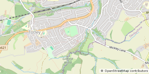 Map of Sheffield, South Yorkshire
