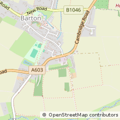 Map of Barton, Cambridge