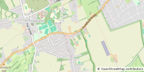 Map of Bookham, Surrey