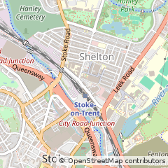 Map of Stoke-on-Trent, Staffordshire